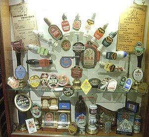 A selection of Fuller's brands from the museum display