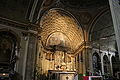 Foreshortened side view of the false apse of San Satiro