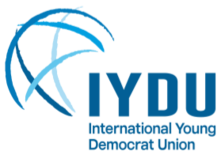 The IYDU logo is a stylised globe criss-crossed with blue lines.