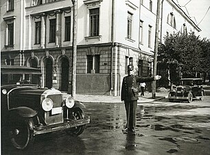 Lithuanian traffic police officer during the Interwar period.