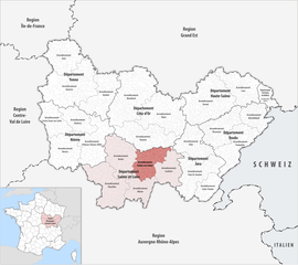 Location within the region Bourgogne-Franche-Comté