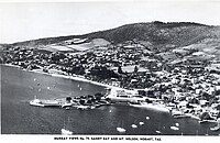 Aerial of Lords Beach and the Riviera Hotel in the 1930s