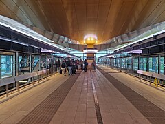 The DART airport shuttle platforms