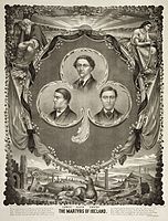 Three Manchester Martyrs of 1867; at right is Michael O'Brien a former Corporal of Battery E 1st New Jersey Artillery regiment