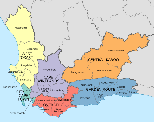 Western Cape Municipalities - Clickable Image
