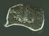 An aerial photography of the Omenainen island, Natura 2000 site in Finland