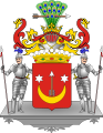 Sas coat of arms in red "Gules" tincture of the Komarnicki herbu Sas house