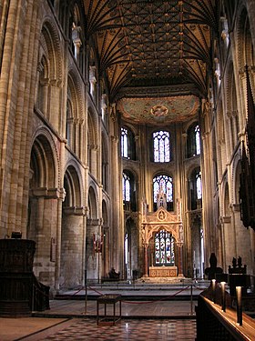 The Norman choir at Peterborough Cathedral, England