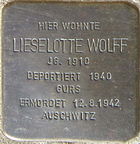 Stolperstein in Böchingen für Lieselotte Wolff