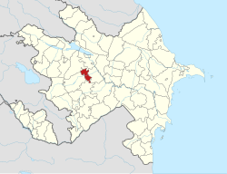 Map of Azerbaijan showing Tartar District