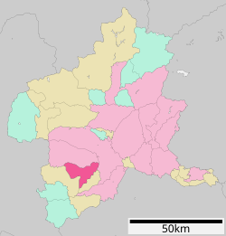 Location of Tomioka in Gunma Prefecture
