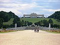 Point de vue auf die Gloriette von Schloss Schönbrunn in Wien