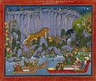 Late Rajput painting, Kota, c. 1830s, Ram Singh II Tiger Hunting
