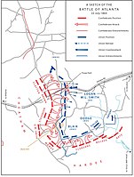 A sketch of the Battle of Atlanta, July 22, 1864.