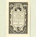 A third bookplate for the Harvard College Library, featuring a third typeface