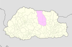 Map of Bumthang District in Bhutan