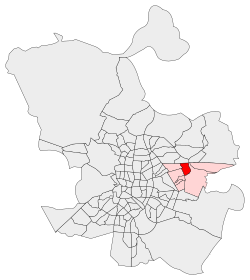 Location of Canillejas