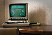Technological advancements like early personal computers, the IBM Personal Computer, Commodore 64 (pictured), and Macintosh 128K were popular in the 1980s.