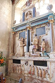 The tomb of 'Young' Sir Alexander Culpepper (died 1599) with his 16 grandchildren