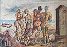 Hommes sur La Plage (The Bathers) (1974), 35.5 x 51in, Private Collection
