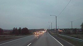 European route E8 in Nousiainen