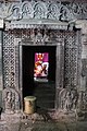 Ornate eastern doorway entrance to the vestibule and sanctum in Kalleshvara temple at Bagali