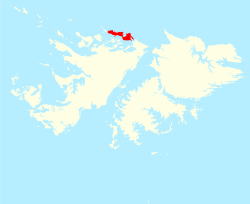 Location of Pebble Island