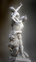 Giambologna, Abduction of a Sabine Woman, completed in 1583, Florence, 13' 6" high, marble