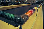 Guerrilla knitting at the 33c3 of the Chaos Computer Club in 2016 at the Congress Center Hamburg.
