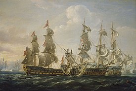 HMS Captain capturing the San Nicolas and the San Josef by Nicholas Pocock