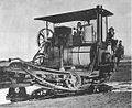 Holt prototype track type tractor, 1905