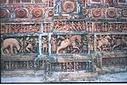 Terracotta designs outside the Kantajew Temple, Dinajpur, Bangladesh
