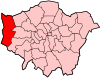 Location of the London Borough of Hillingdon in Greater London