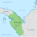 Image 21Map of the Darién Gap at the border between Colombia and Panama (from List of transcontinental countries)