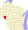 State map highlighting Buffalo County