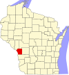 State map highlighting La Crosse County