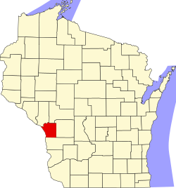 Karte von La Crosse County innerhalb von Wisconsin