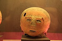 An ancient burial jar head