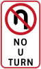 No U-turn (plate type)