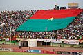 Large Burkinabè flag flown at an Africa Cup of Nations qualifying match between Burkina Faso and Namibia (2011)