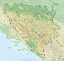 Reliefkarte: Bosnien und Herzegowina