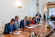 Unterzeichnung der Koalitionsvereinbarung