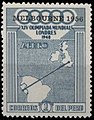 Peru, 1957 re-use of 1948 London Olympic stamps to commemorate Melbourne 1956