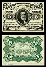 Five-cent third-issue fractional note