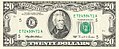 Series 1995 $20 Federal Reserve Note; basically unchanged since Series 1950