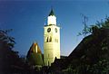 Uberlingen Munster tower at night