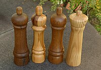 Wooden manual pepper mills from Germany