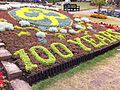 Floral display in Colchester's Castle Park celebrating 100 years of Girlguiding UK (1910–2010).