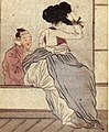 Soksokgot, similar to a petticoat, is shown under the woman's skirt. 18th century.