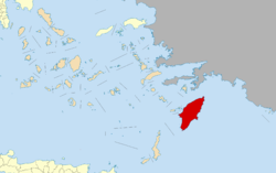 Location in the South Aegean administrative region of Greece